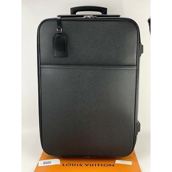 LOUIS VUITTON Luggage Taiga Pegase 60 Ardoise Rolling Suitcase Carryon - Picture 1 of 12